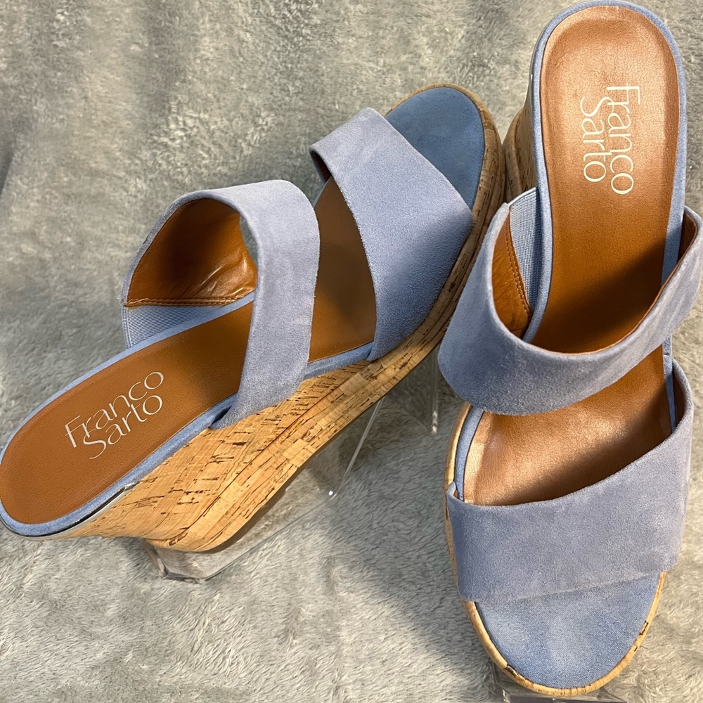 Franco Sarto Blue Wedge Heels for Women 💙